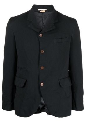 Comme des Garçons Homme Plus zip-detail ruffled blazer - Black