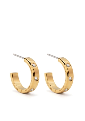 Kate Spade crystal-embellished hoop earrings - Gold