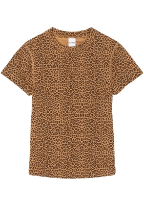 RE/DONE leopard-print cotton T-shirt - Brown