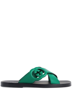 Gucci Interlocking G slide sandal - Green