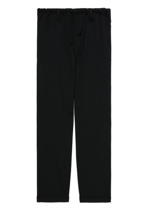 Y's drawstring wool trousers - Black