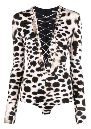 Roberto Cavalli leopard print bodysuit - Black