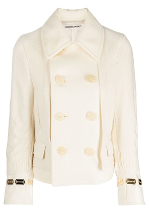 Undercover double-breasted panelled jacket - White