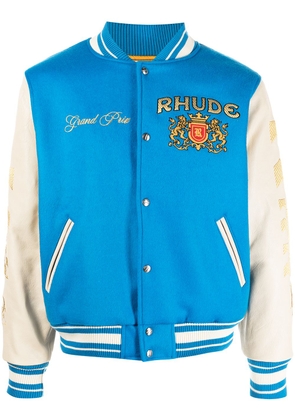 RHUDE Grand Prix varsity jacket - Blue