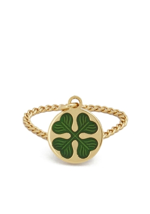 Marni four-leaf clover chain ring - Gold