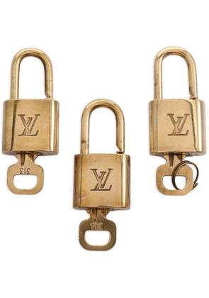 Louis Vuitton 2000s pre-owned logo-engraved padlock set of three - Gold