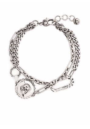 Alexander McQueen skull charm bracelet - Silver