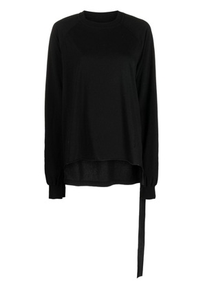 Rick Owens DRKSHDW asymmetric organic cotton sweatshirt - Black