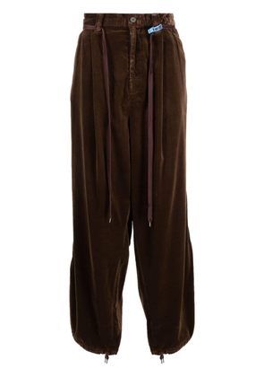 Maison Mihara Yasuhiro wide-leg velvet trousers - Brown