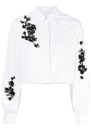 Cinq A Sept Selina cropped shirt - White