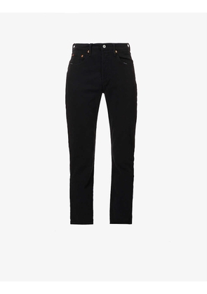 501 Cropped Straight High-Rise Jeans