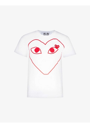 Heart-logo cotton-jersey T-shirt