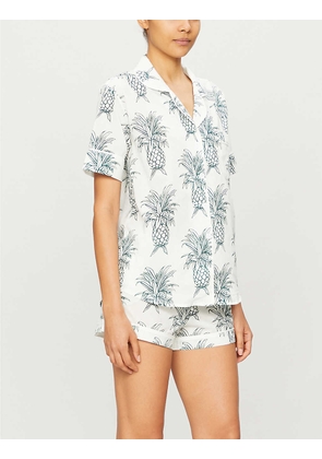 Howie pineapple-print organic cotton pyjama set