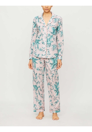 Bromley Parrot printed organic cotton pyjama set