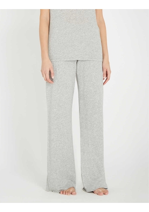 Wide-leg pima-cotton jersey pyjama bottoms