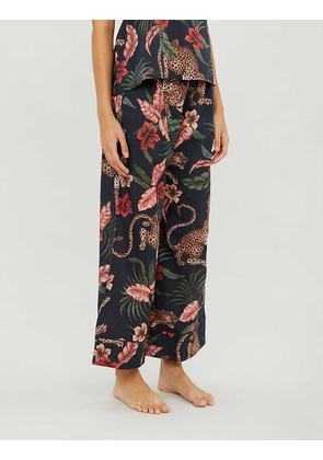 Soleia-print wide-leg cotton pyjama bottoms