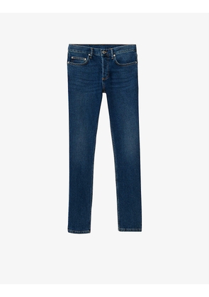 Slim-fit tapered stretch-denim jeans