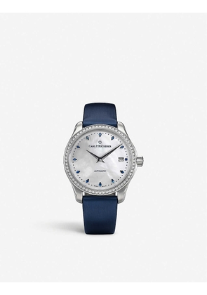 00.10922.08.79.99 Manero Autodate stainless steel, diamond, sapphire and mother-of-pearl watch