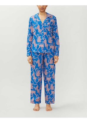 Chango monkey-print cotton pyjama set