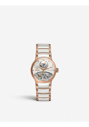 Rado Women's Gold R30248902 Centrix Rose And Mother-Of-Pearl Open Heart Watch