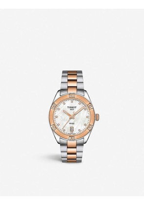 T1019102211600 PR 100 Sport Chic stainless steel, rose-gold PVD and diamond watch
