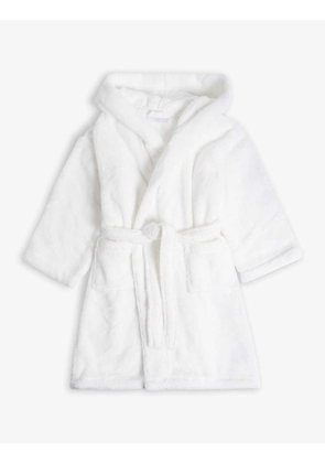 The Little White Company Hooded cotton robe with ears 3-4 years, Size: 4-5 years, White