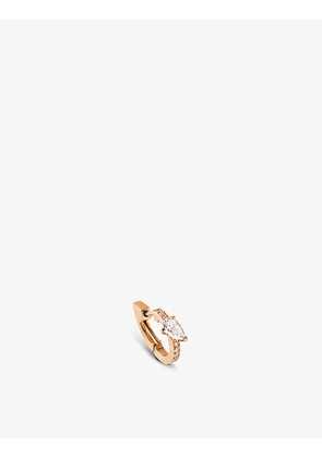 Harvest 18ct rose-gold and 0.24ct pear-cut diamond earring