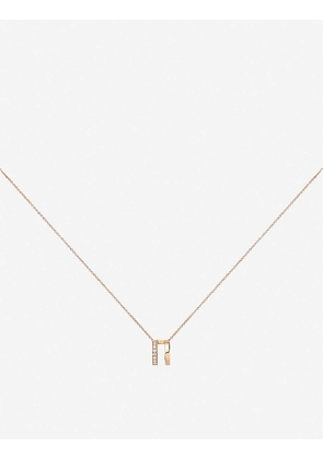 Berbere 18ct rose-gold and diamond pavé necklace