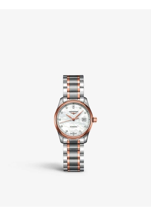 Longines Women's Mother Of Pearl L2.257.5.89.7 Master Stainless Steel, Rose Gold And Mother-Of-Pearl Watch