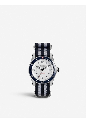 S300 White Supermarine automatic stainless steel and canvas watch