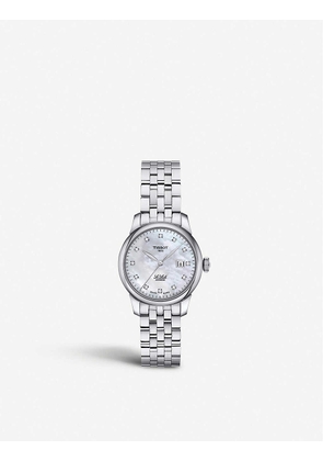 T006.207.11.116.00 Le Locle diamond, mother-of-pearl and stainless steel watch