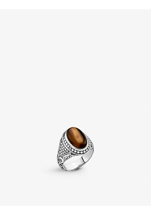 Rebel at Heart sterling silver and tiger's eye signet ring