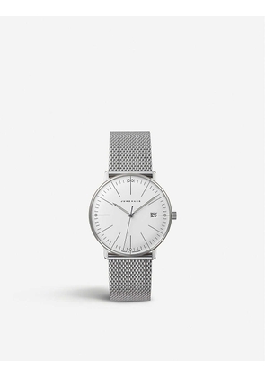 Junghans 047/4250.44 Max Bill stainless steel quartz watch, Women's, White