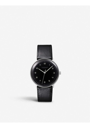 Junghans Mens Black 027/3400.00 Max Bill Stainless Steel Watch