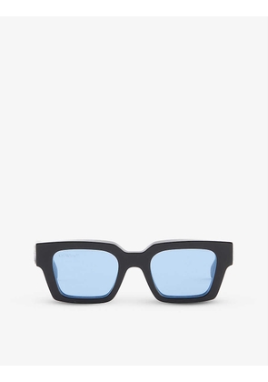 Virgil logo-embossed acetate square sunglasses