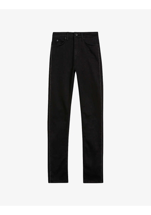 Anetaa split-hem skinny high-rise stretch denim-blend jeans