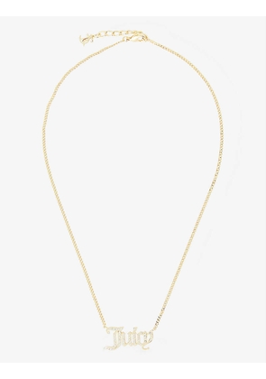 Stella rhinestone-encrusted gold-tone brass necklace