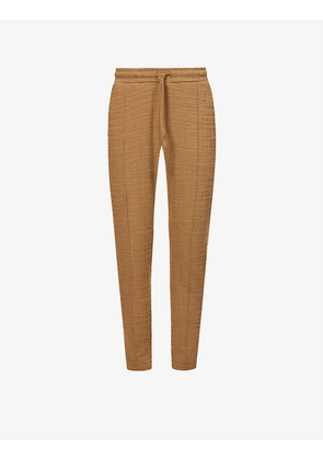 Belmont Otto textured regular-fit tapered-leg stretch-woven trousers