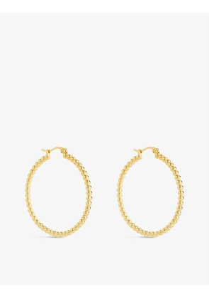 Solstice 14ct yellow gold-plated brass hoop earrings