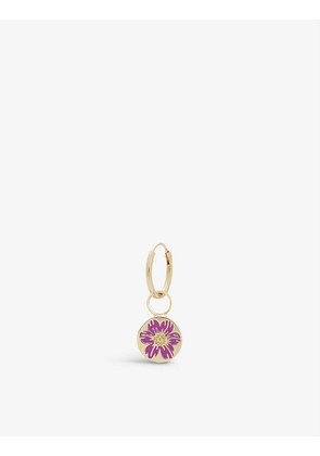 Geranium 14ct yellow-gold plated sterling-silver earring