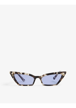Gigi Hadid Super cat-eye frame Havana acetate sunglasses