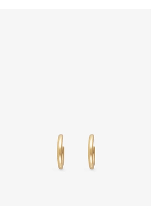 Chunky recycled yellow gold-plated vermeil silver hoop earrings