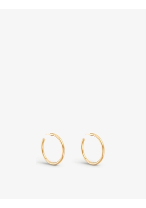 Large chunky gold-plated vermeil silver hoops
