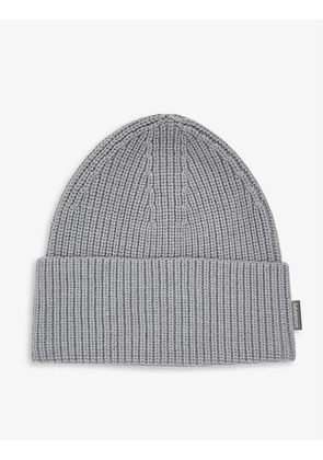 Ribbed stretch-woven beanie