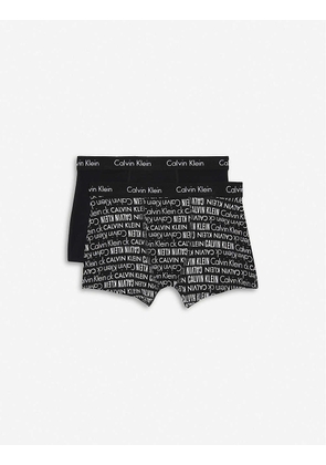 Calvin Klein Boys Black Modern Cotton Trunk Boxers Pack of 2, Size: 8-10 Years
