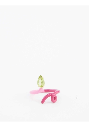 Baby Vine 9ct yellow-gold and enamelled ring