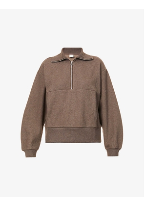 Cyrus 1/2 zip cotton-blend sweatshirt