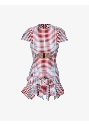 Charles Jeffrey LOVERBOY Paris plaid-pattern cotton mini dress