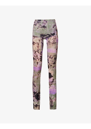 Halcyon abstract-print stretch-woven leggings