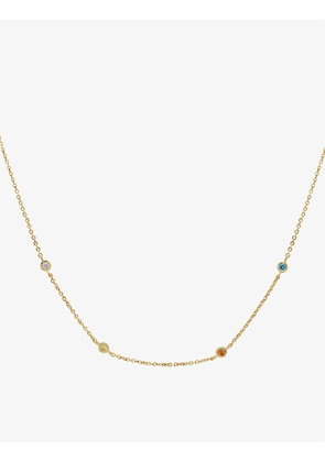 Confetti 14ct yellow-gold plated sterling-silver and zirconia necklace